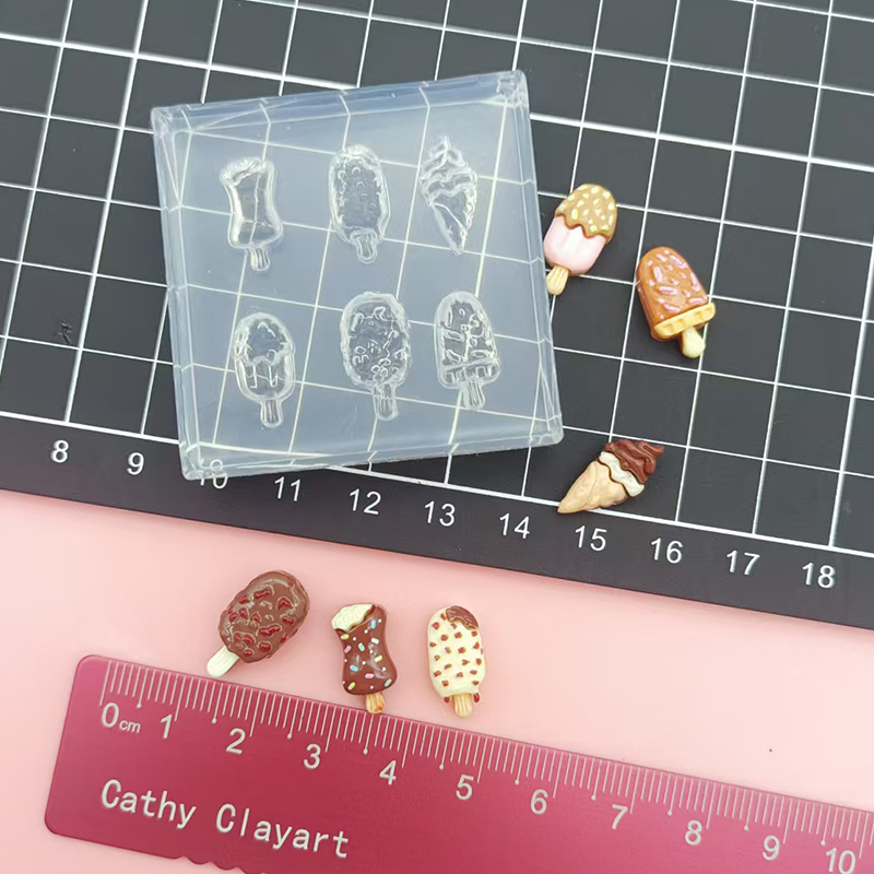 Art Craft Ice Cream - Polymer Ceramic CLay Mini Chocolate Ice