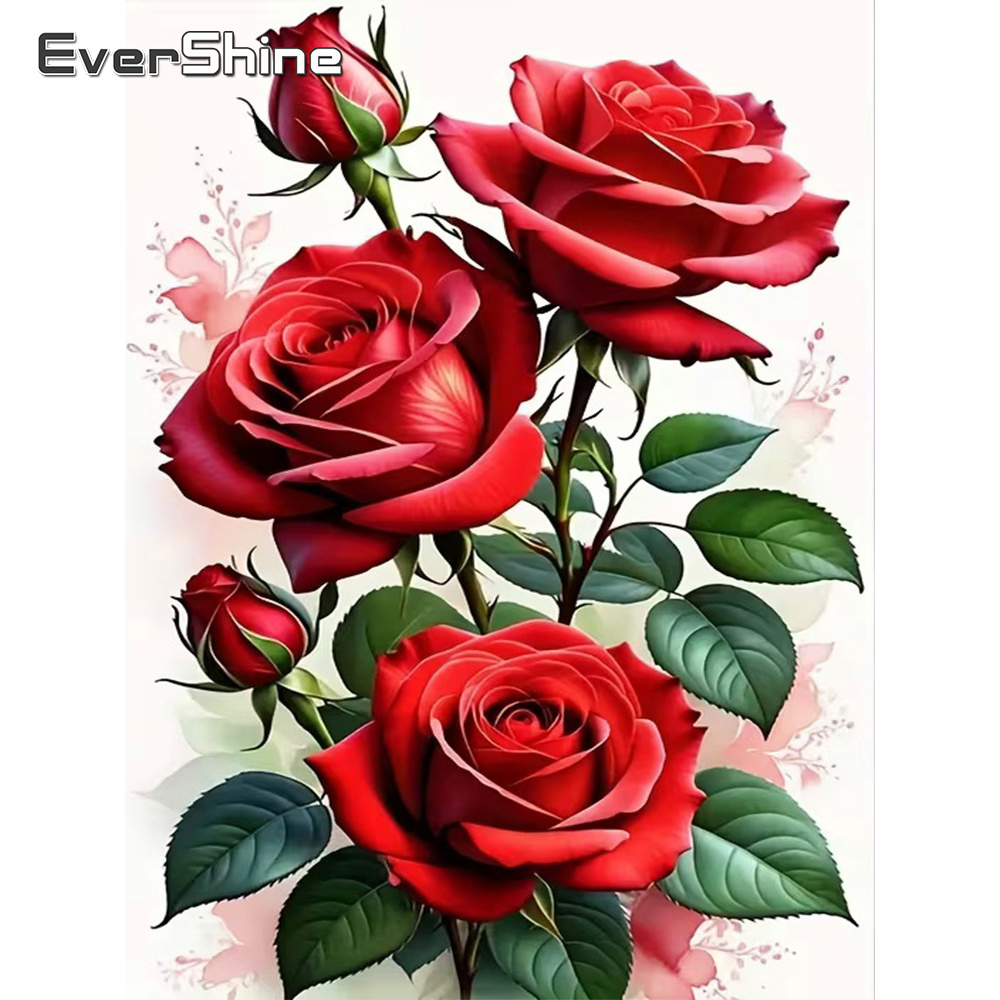 Art Craft Rose - Evershine Diamond Mosaic Flower Cross Stitch