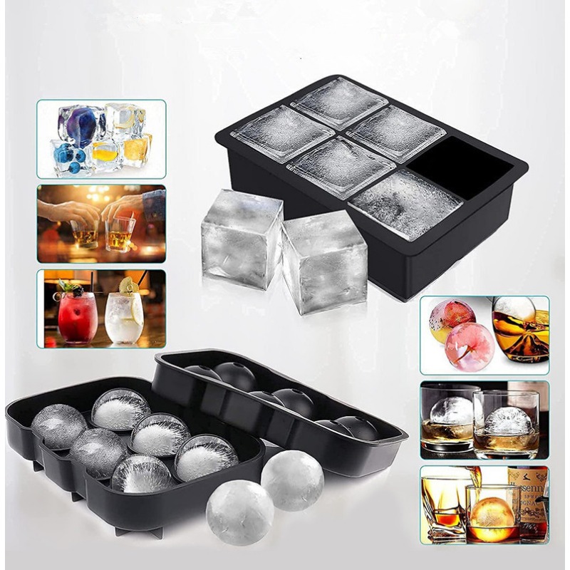Art Craft Ice Cream - 4/6/8/15Grids Silicone Ice Cube Molds Spherical