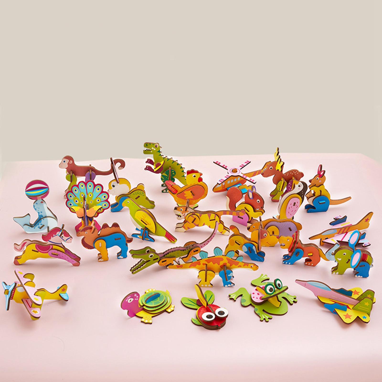 Art Craft Game - 3D Cartoon Wooden Insert Puzzle,Fun Game