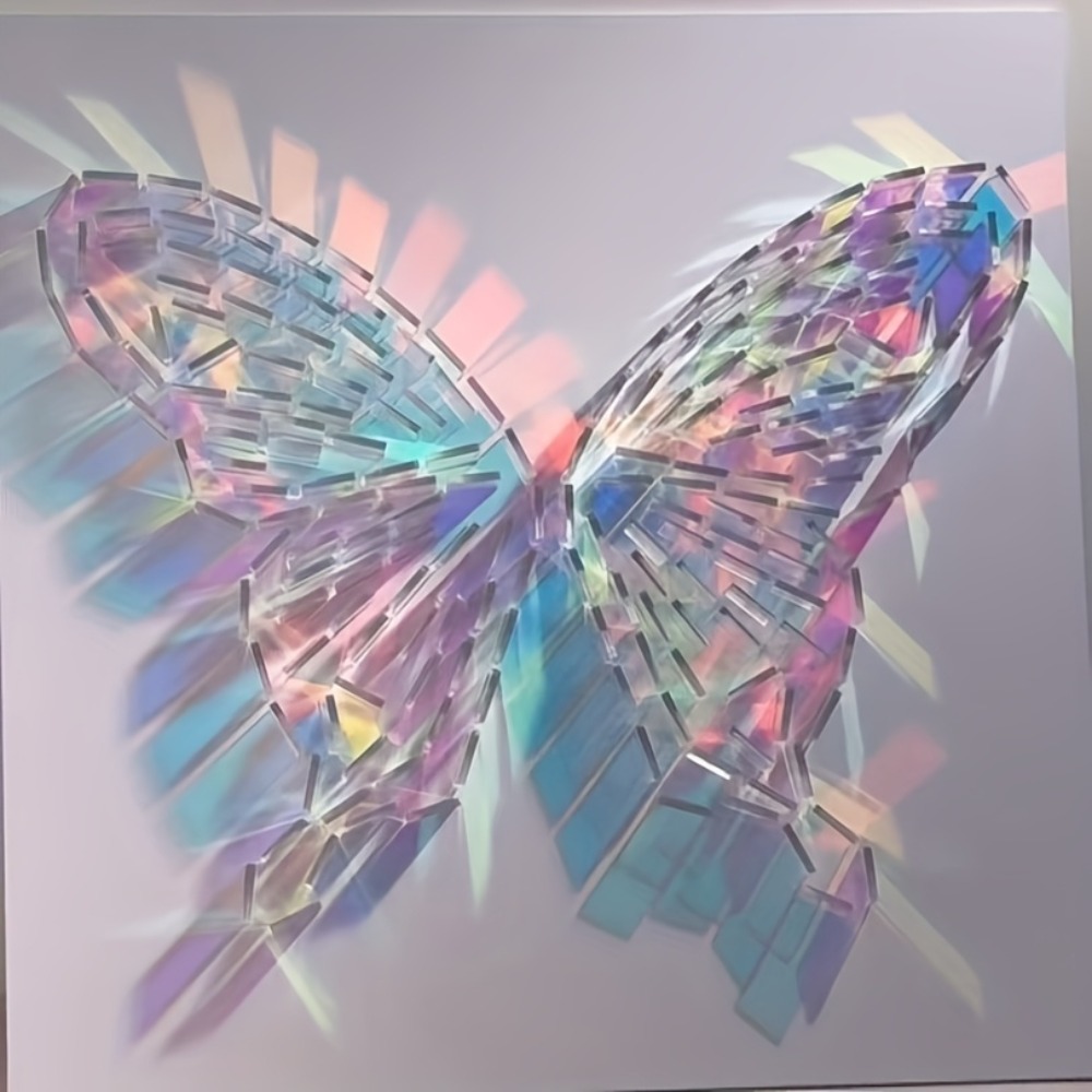 Art Craft Materials - Iridescent Acrylic Mirror Tiles 30x30mm Rainbow