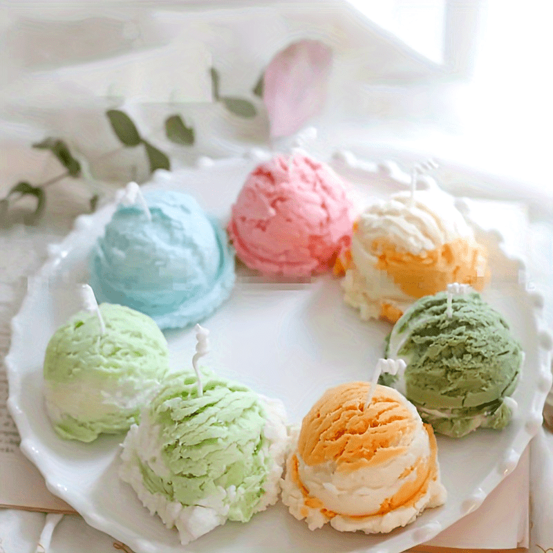 Art Craft Ice Cream - Ice Cream Spherical Candle Making Silicone
