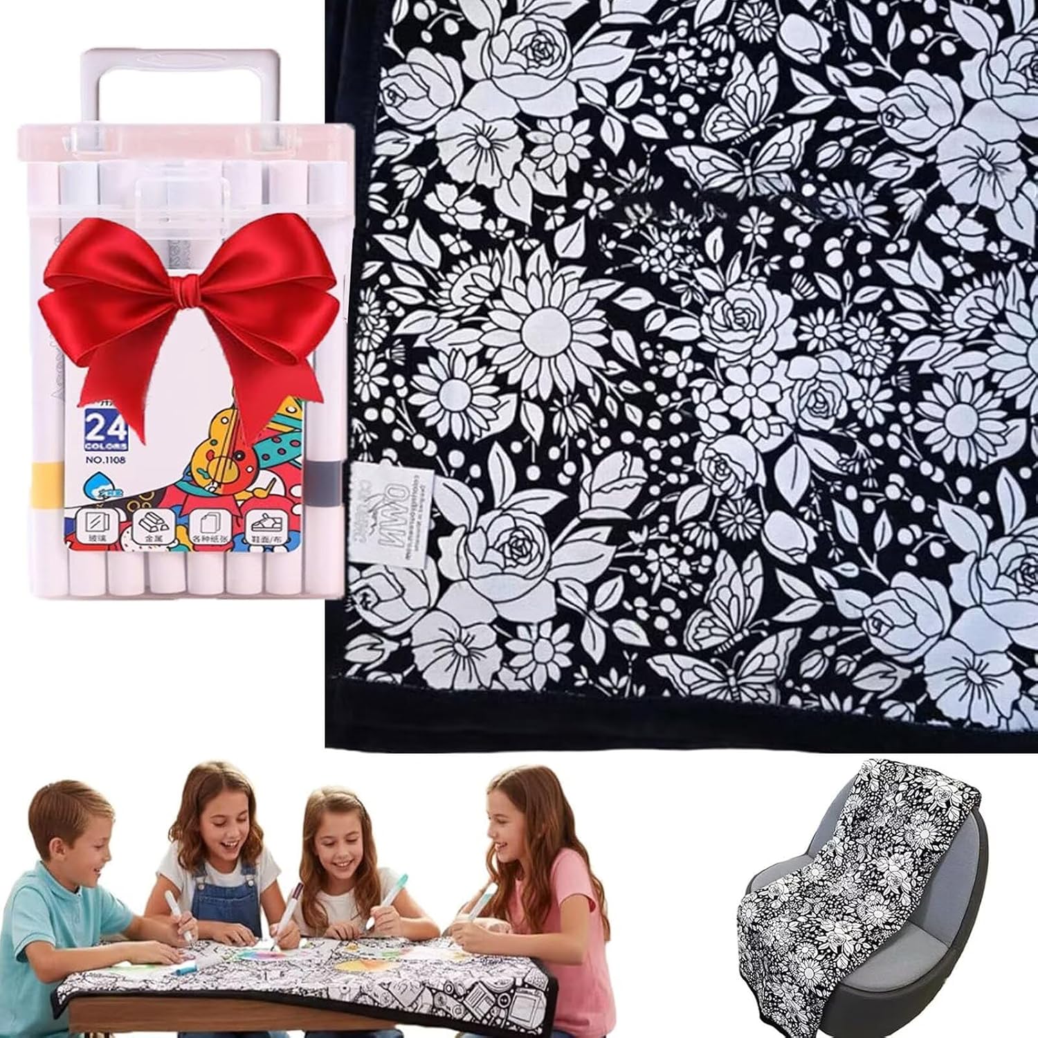 Art Craft Party - Color Your Own Blanket Washable Fuzzy