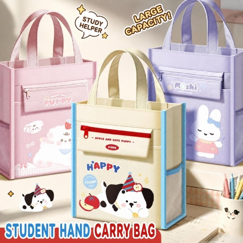 Art Portfolio Bag - Cute Oxford School Tote Bag Large