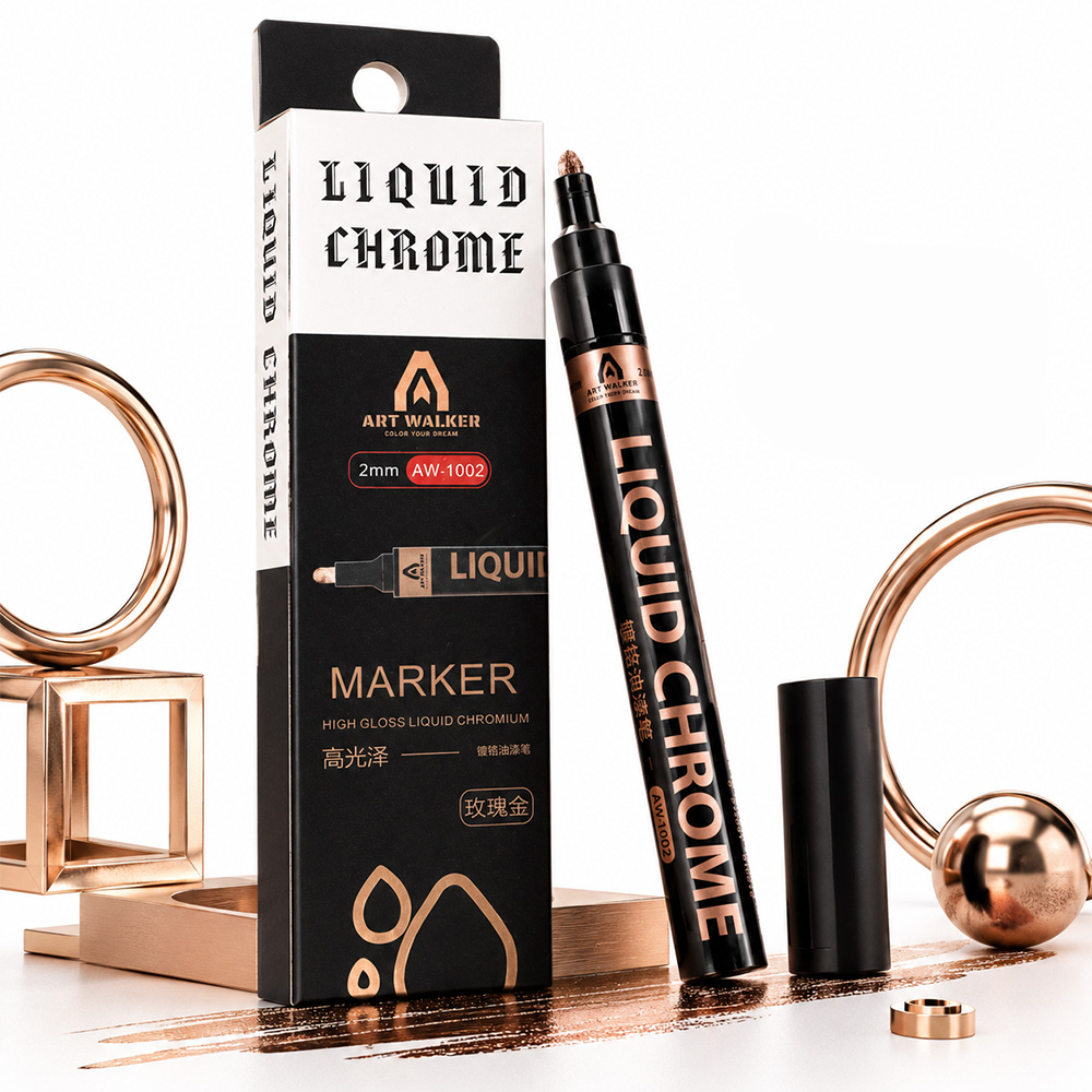 Art Craft Rose - 2mm Liquid Chrome Marker High Gloss