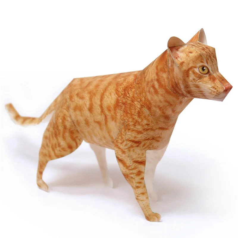 Art And Craft Nature - Ocicat Cat Orange Tabby Origami Art