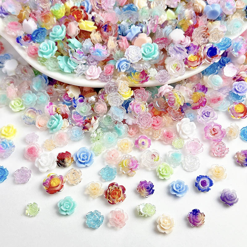 50pcs Random Mixed Resin Flowe - Art Craft Rose 评论和价格