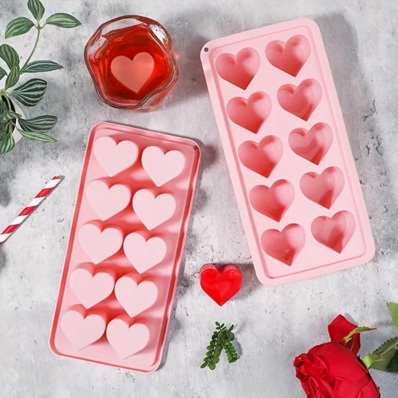 1pcs Heart-shaped Ice Cube Mol - Art Craft Ice Cream 评论和价格