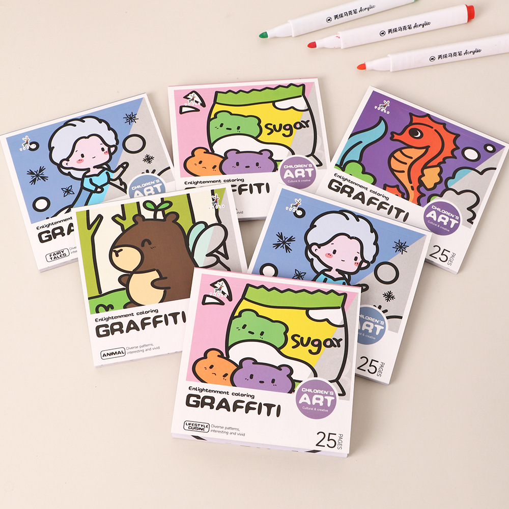 Cartoon Handy Coloring Book 25 - Art Craft Notebook 评论和价格