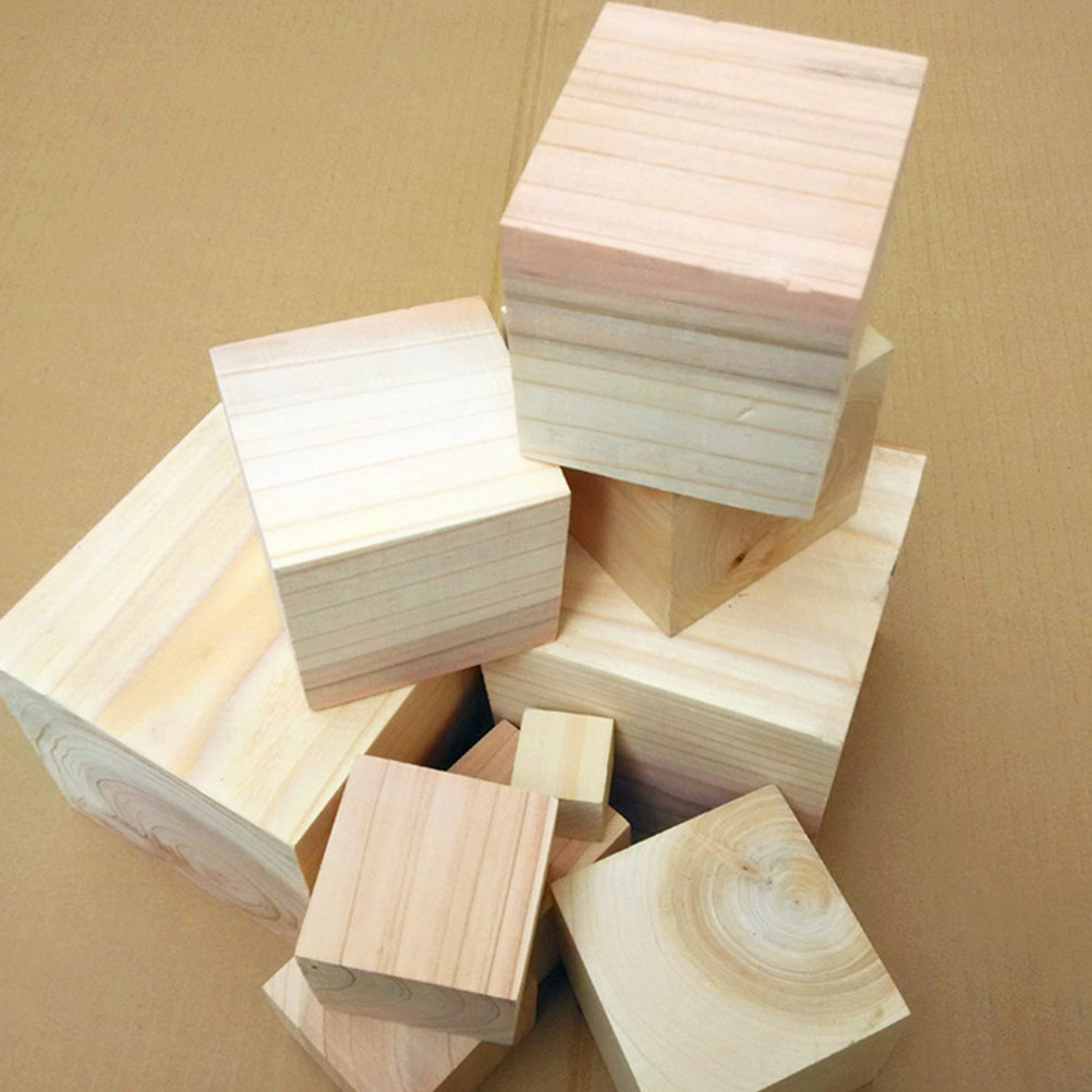 200Pcs Pine Wood Craft Cube Bl - Art Craft Game 评论和价格