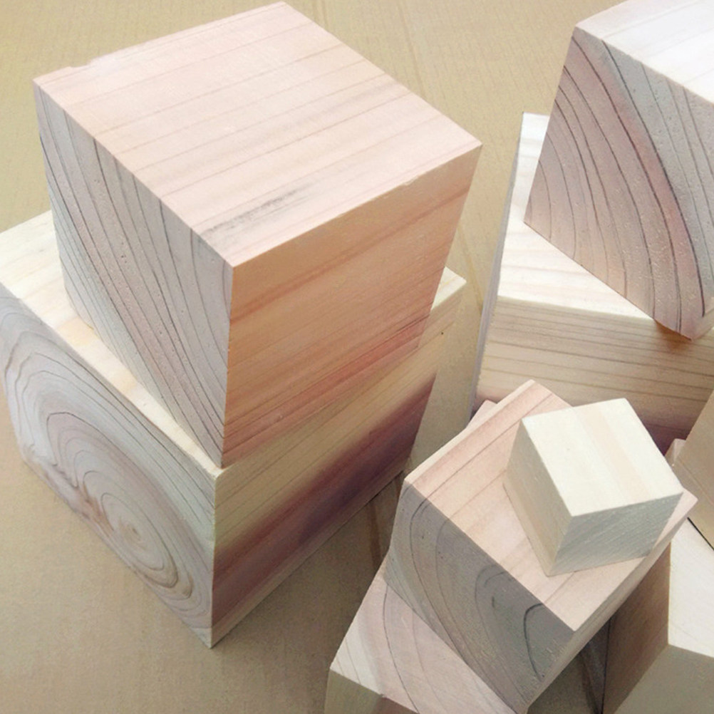 200Pcs Pine Wood Craft Cube Bl - Art Craft Game 评论和价格