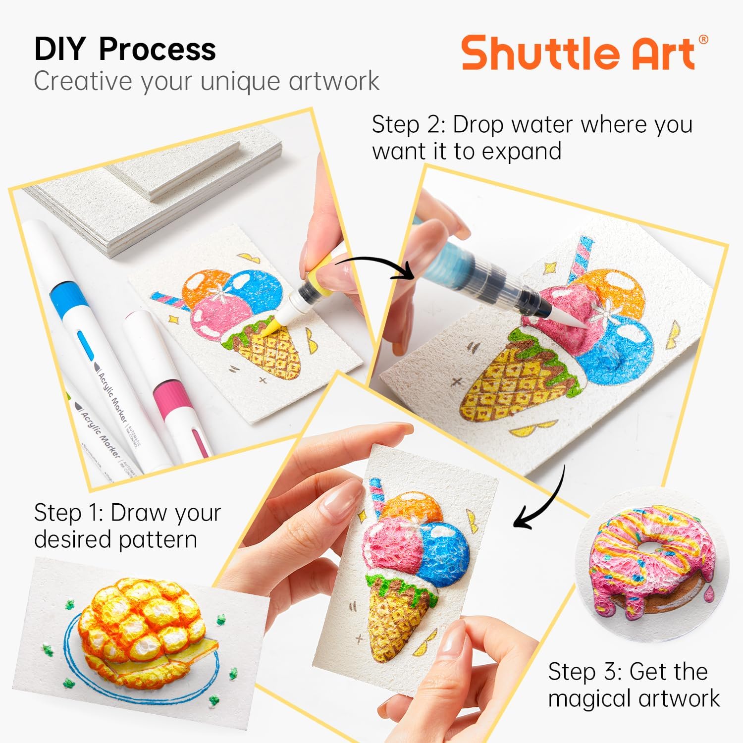 3D Puffy Foam Texture Painting - Art Craft Kids 评论和价格