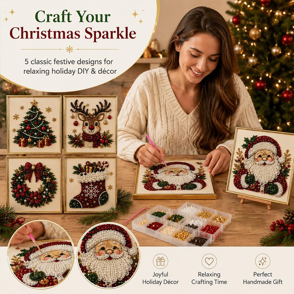 Christmas Santa Claus Pearl Ar - Art Craft Kids 评论和价格