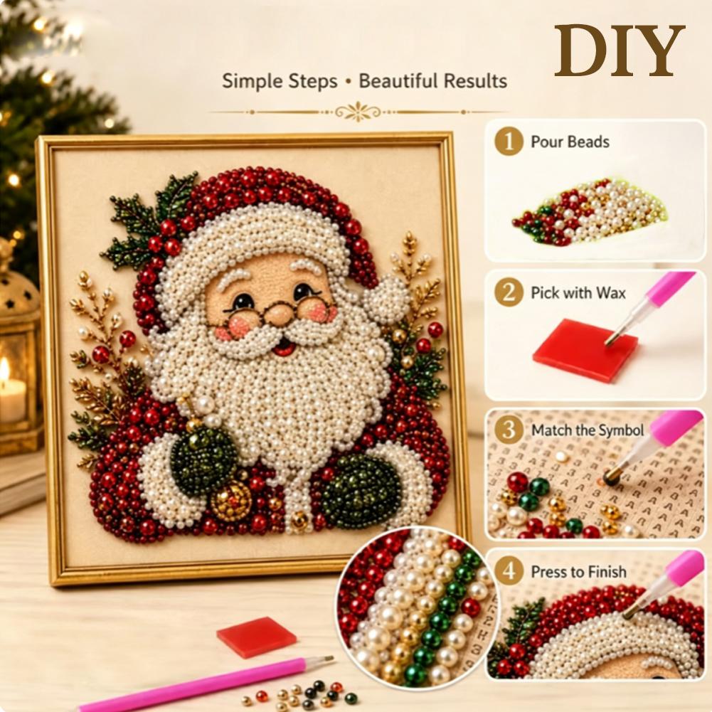 Christmas Santa Claus Pearl Ar - Art Craft Kids 评论和价格