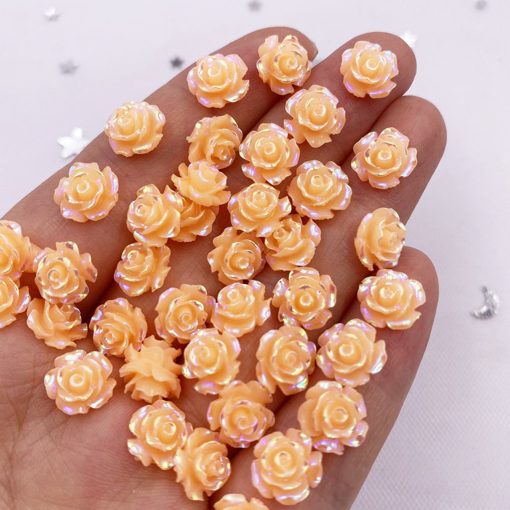 50Pcs 10mm AB Resin Glitter  R - Art Craft Rose 评论和价格