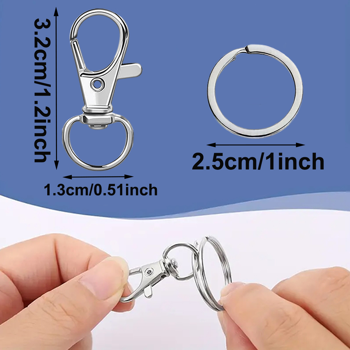 10/20/30/50 Set Swivel Keychai - Art Craft Materials 评论和价格
