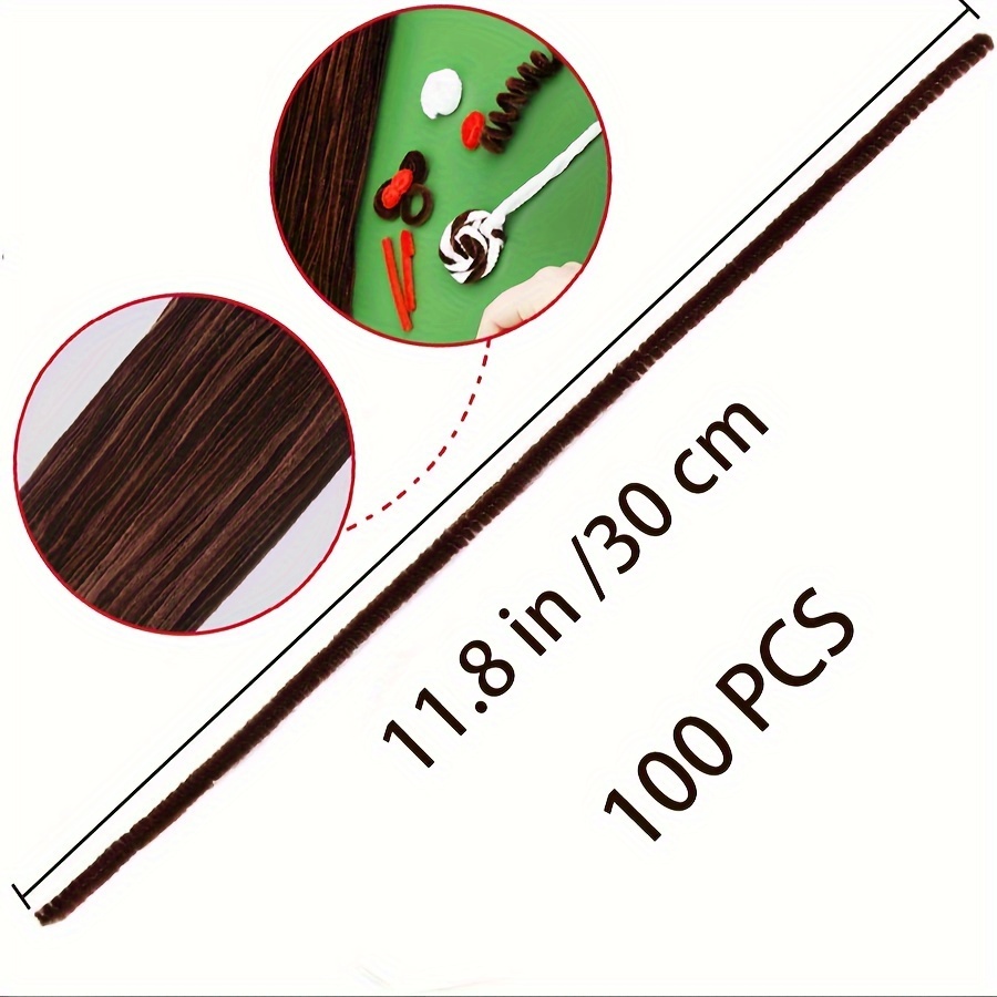 100 Pcs Coffee Pipe Cleaners,P - Art Craft Kids 评论和价格