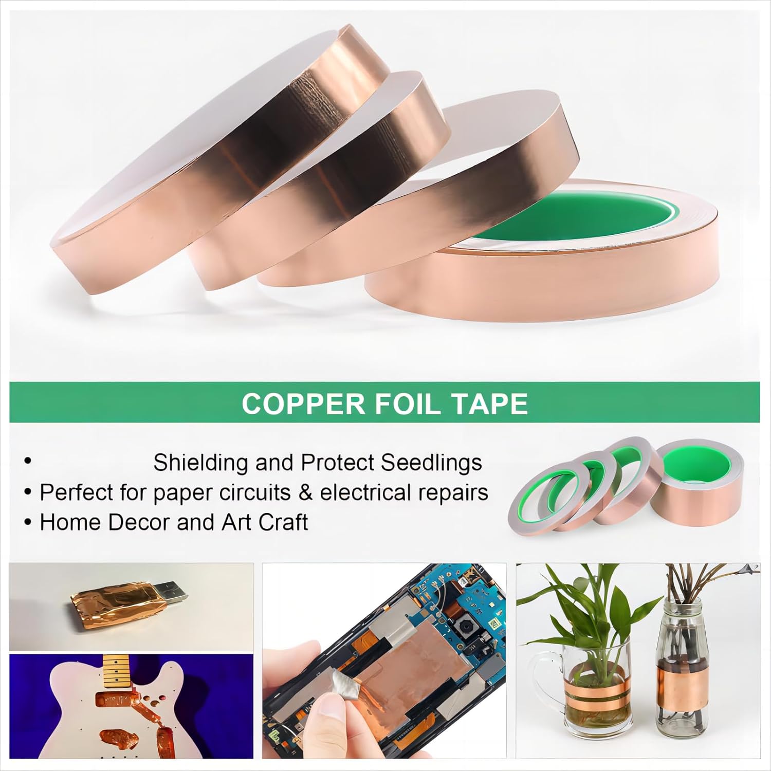 Double-Sided Copper Tape Condu - Art Craft Materials 评论和价格