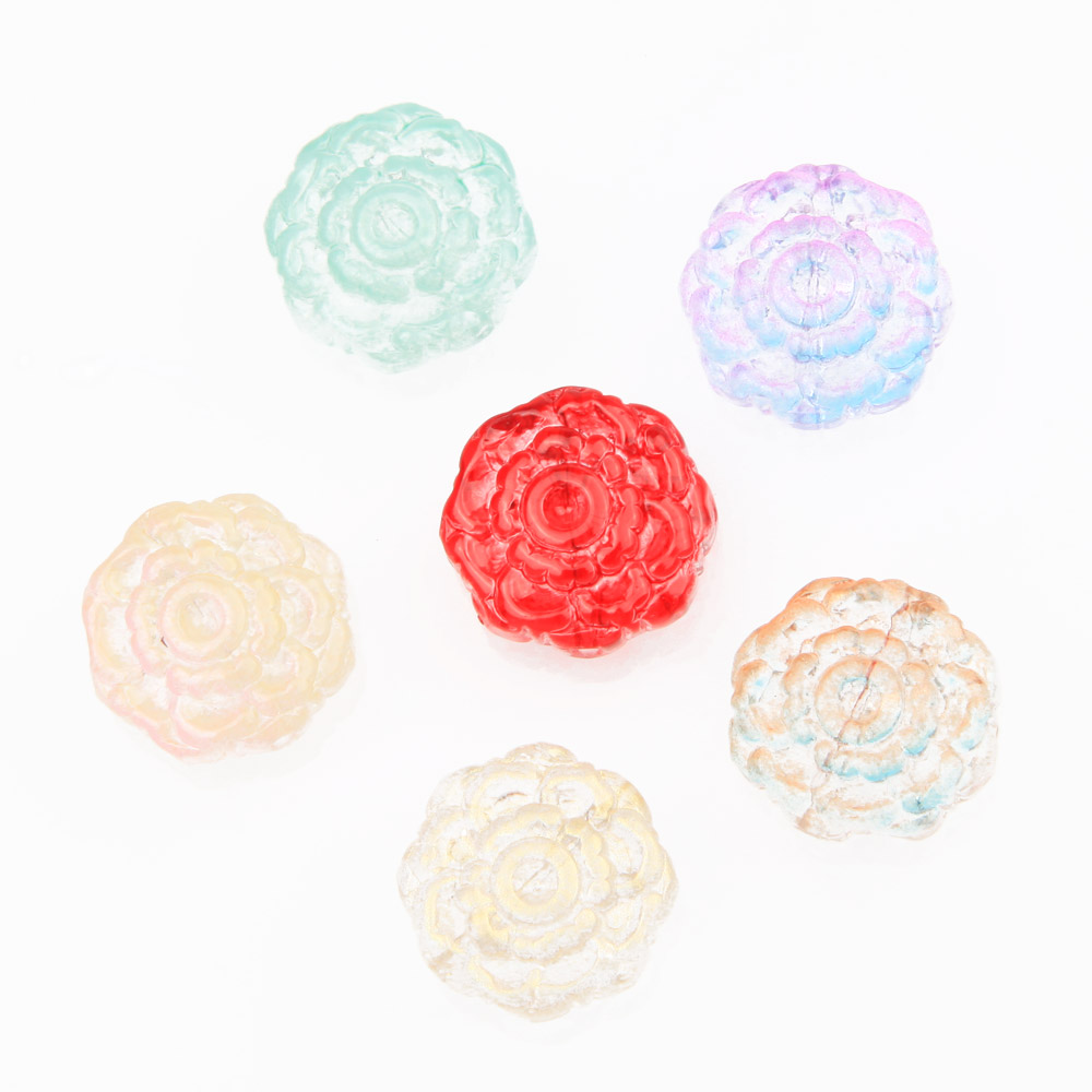 30pcs Glass Rose Flower Beads  - Art Craft Rose 评论和价格