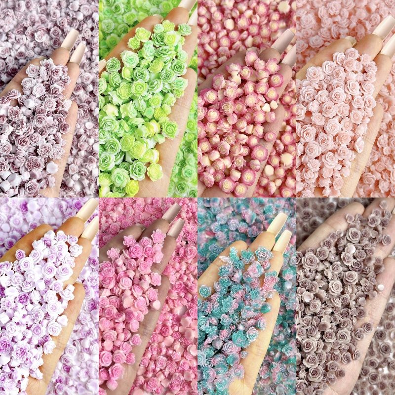 50pcs Random Mixed Resin Rose  - Art Craft Rose 评论和价格