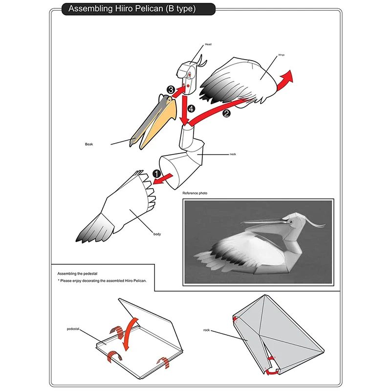 Dalmatian Pelican Origami Art  - Art And Craft Nature 评论和价格