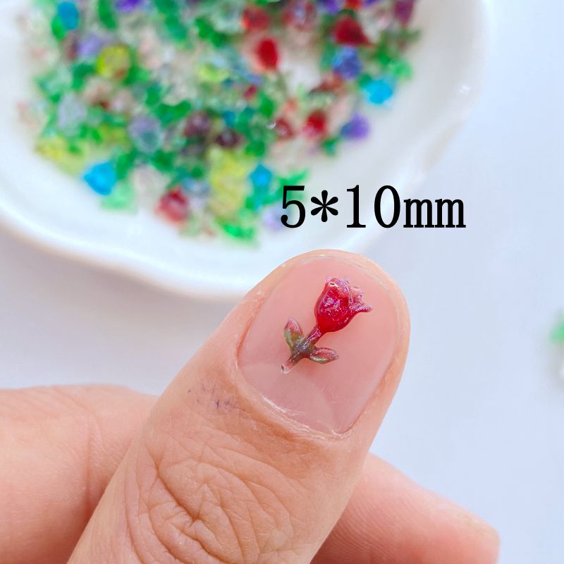 100pcs Resin Glitter Mini Cute - Art Craft Rose 评论和价格
