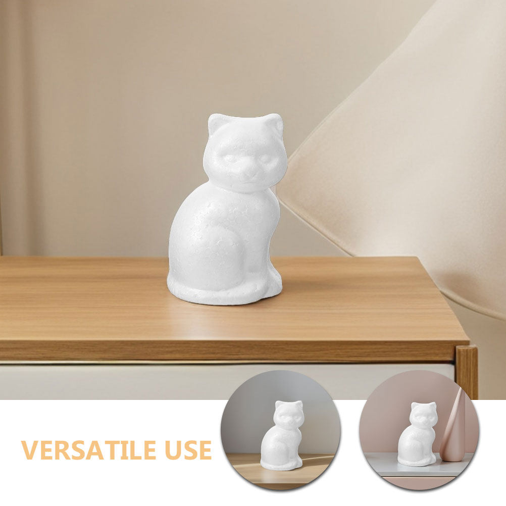 5Pcs Foam Cat Embryo Blank DIY - Art Craft Party 评论和价格