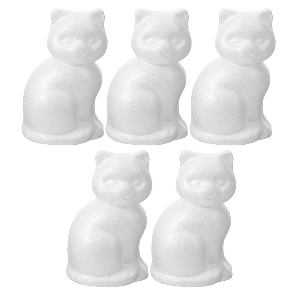 5Pcs Foam Cat Embryo Blank DIY - Art Craft Party 评论和价格