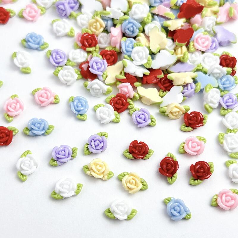 30PCS Resin Rose Nail Art Deco - Art Craft Rose 评论和价格