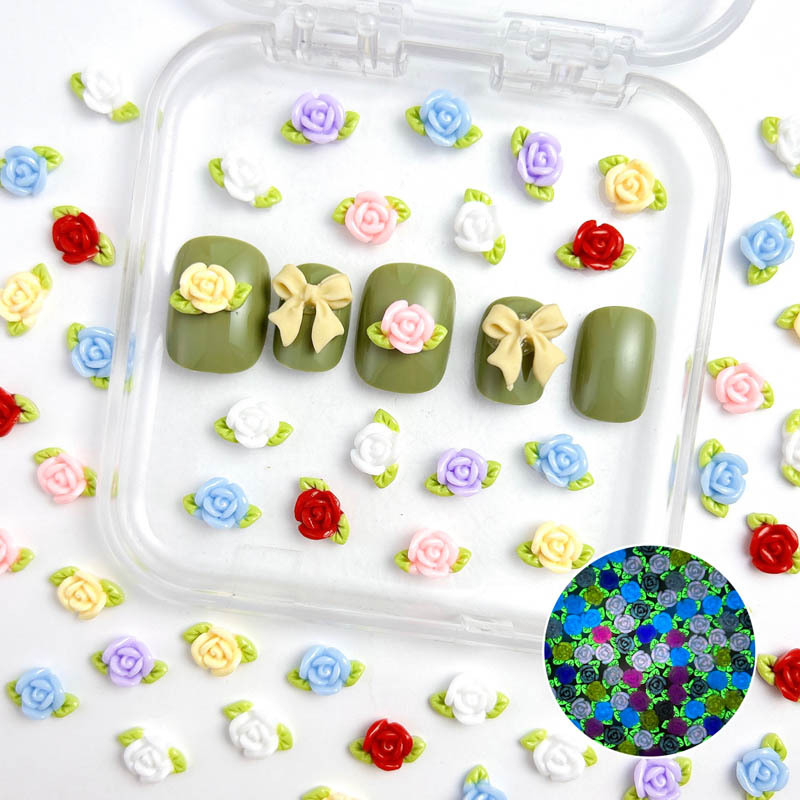 30PCS Resin Rose Nail Art Deco - Art Craft Rose 评论和价格