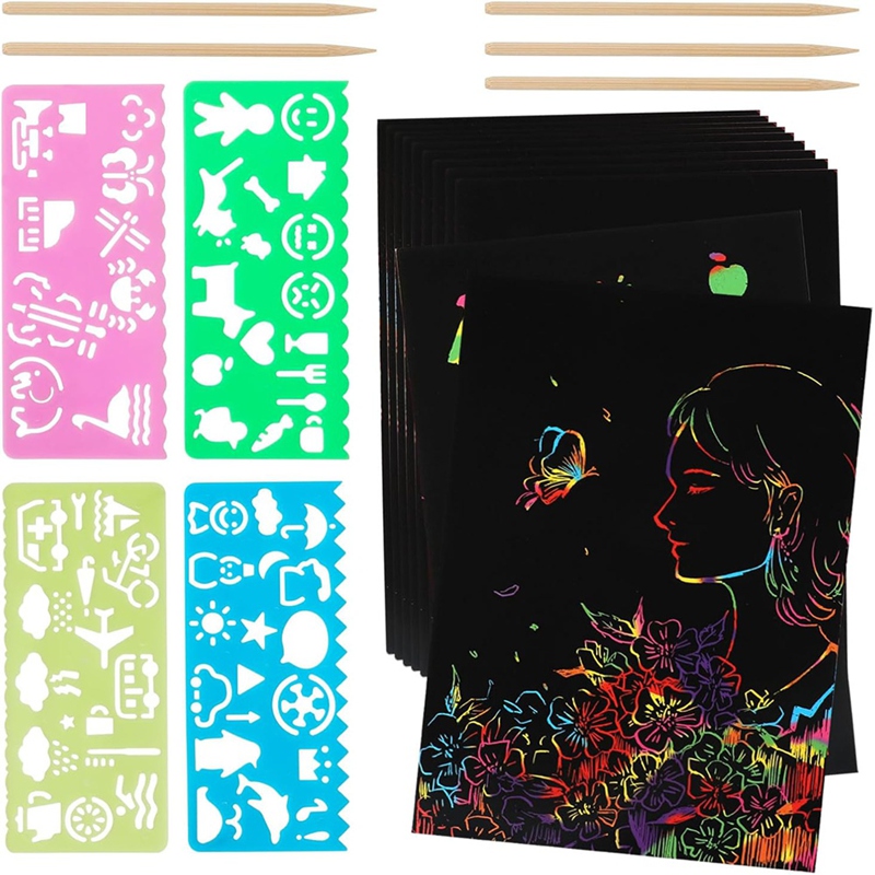 Scratch Paper Art Set, Black C - Art Craft Game 评论和价格