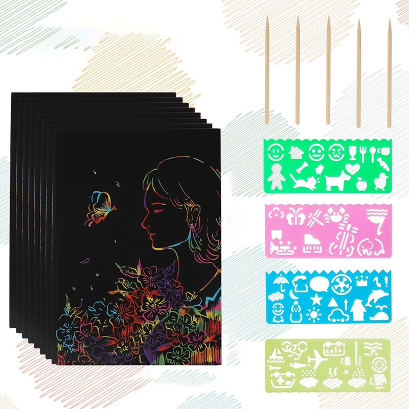 Scratch Paper Art Set, Black C - Art Craft Game 评论和价格