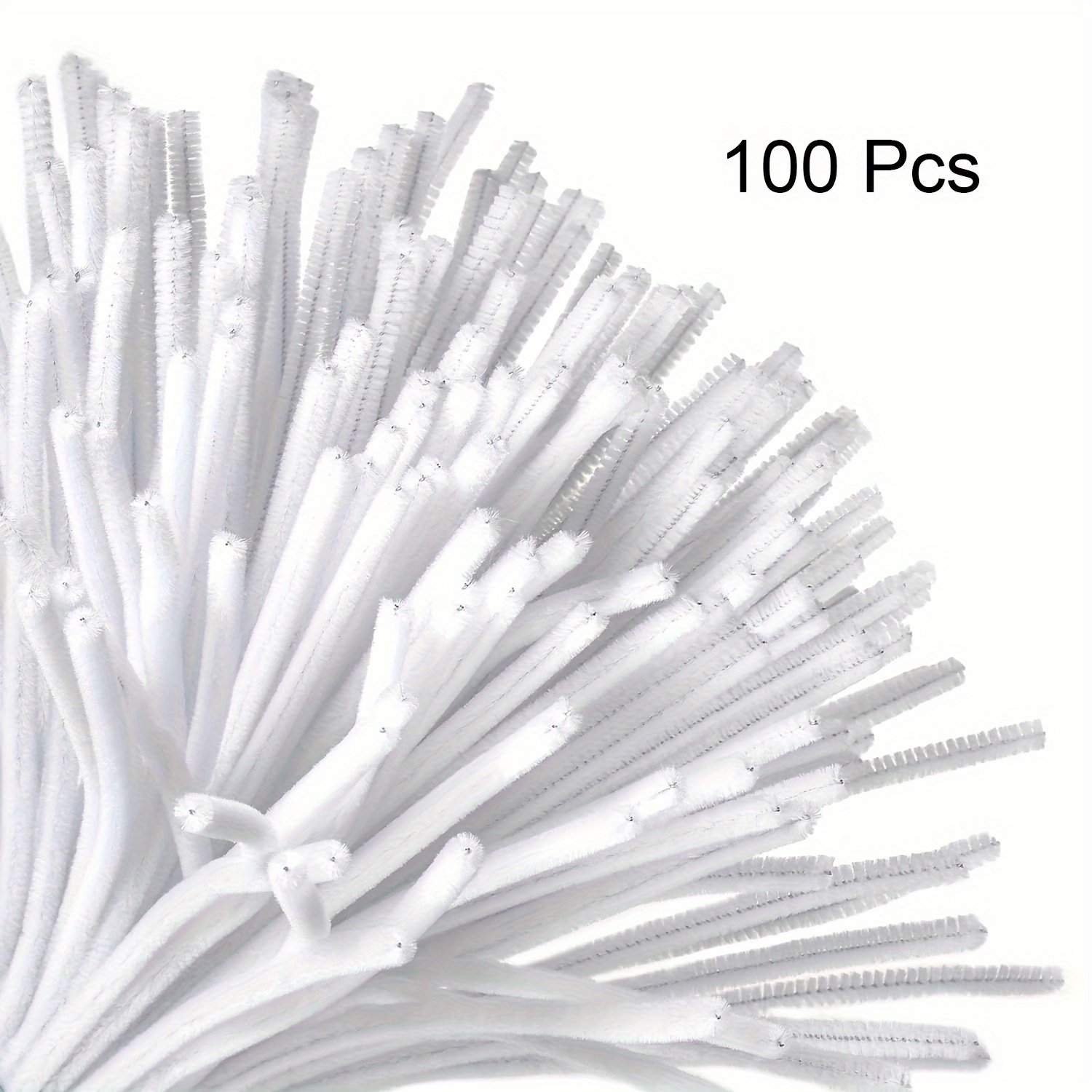 100 Pcs White Pipe Cleaners,Pi - Art Craft Kids 评论和价格