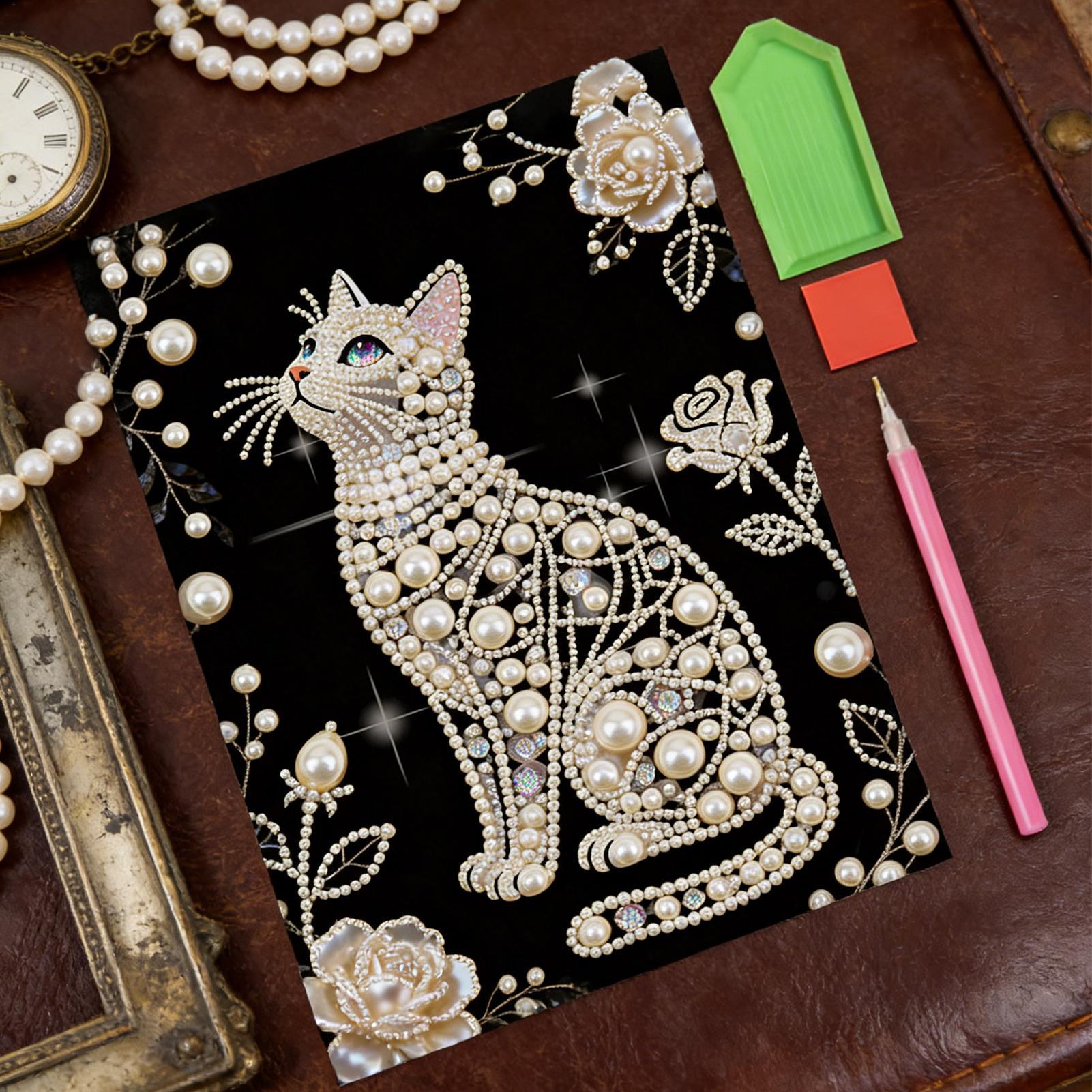 Cat Shape Pearl Painting Kits  - Art Craft Mother'S Day 评论和价格