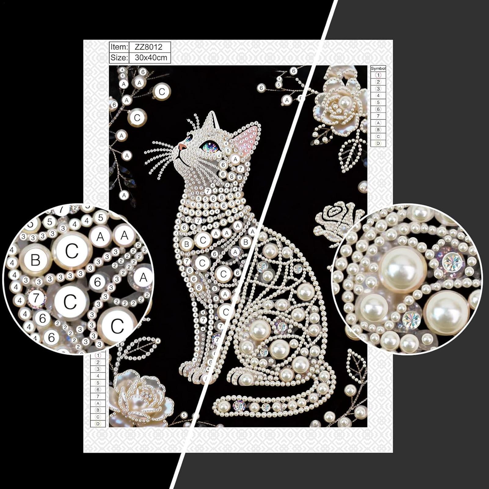 Cat Shape Pearl Painting Kits  - Art Craft Mother'S Day 评论和价格