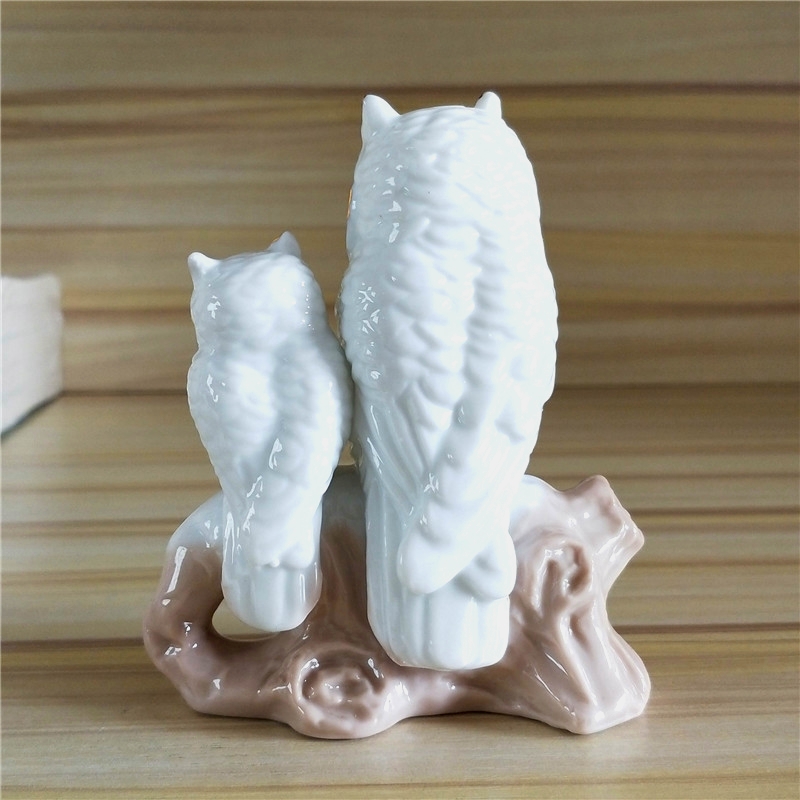 Gilt Porcelain Mother Owl Figu - Art Craft Mother'S Day 评论和价格