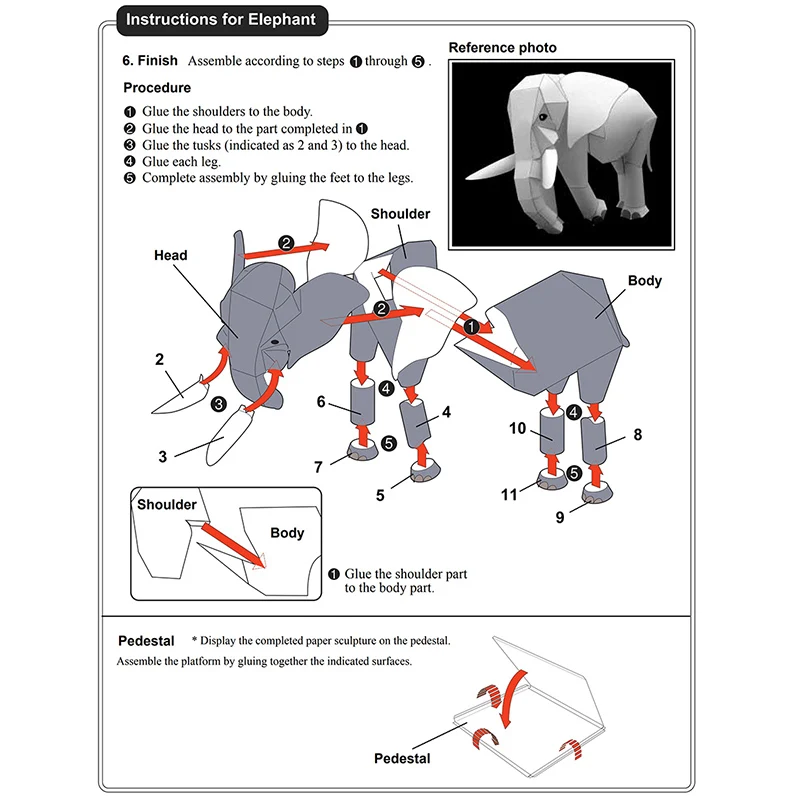 African Elephant Origami Art M - Art And Craft Nature 评论和价格