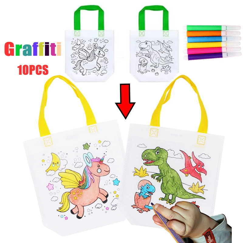 1-10pcs Sets DIY Graffiti Bag  - Art Craft Notebook 评论和价格