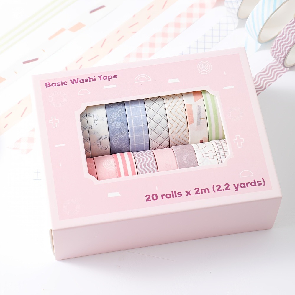 20 Rolls of Macaron Tape, 0.4i - Art Craft Notebook 评论和价格