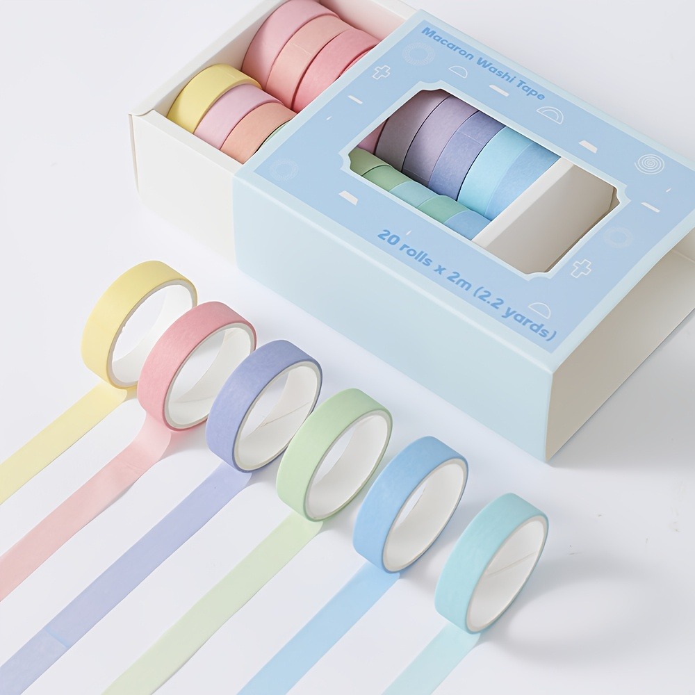 20 Rolls of Macaron Tape, 0.4i - Art Craft Notebook 评论和价格