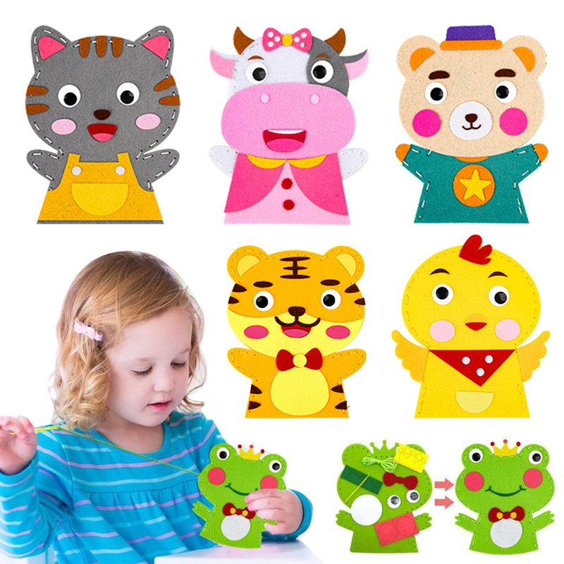 Cute Cartoon Animal Hand Puppe - Art And Craft Nature 评论和价格