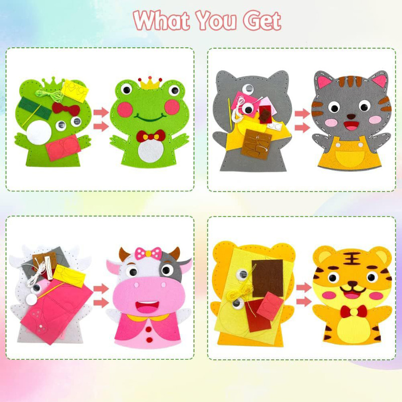 Cute Cartoon Animal Hand Puppe - Art And Craft Nature 评论和价格