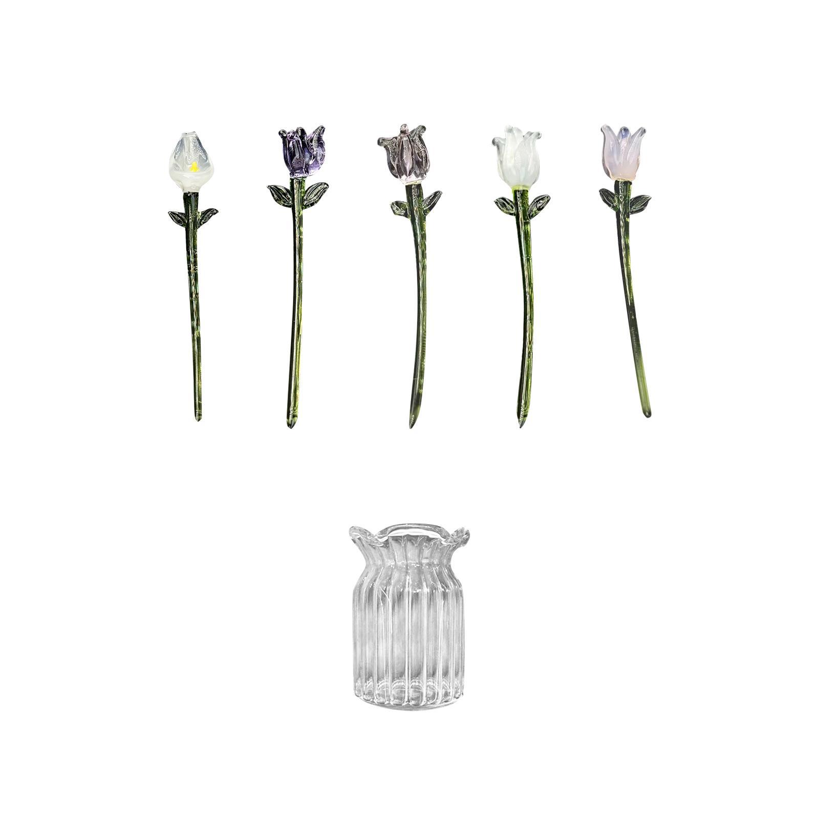 Glass Flower Home Decor Mother - Art Craft Mother'S Day 评论和价格