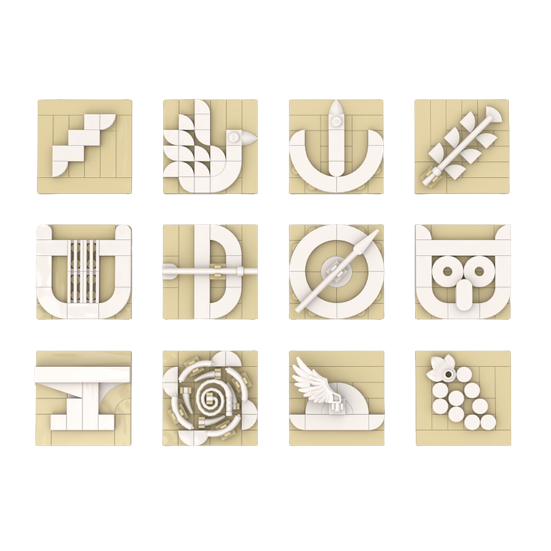 306pcs MOC Sculptures Twelve O - Art Craft Logo Ideas 评论和价格