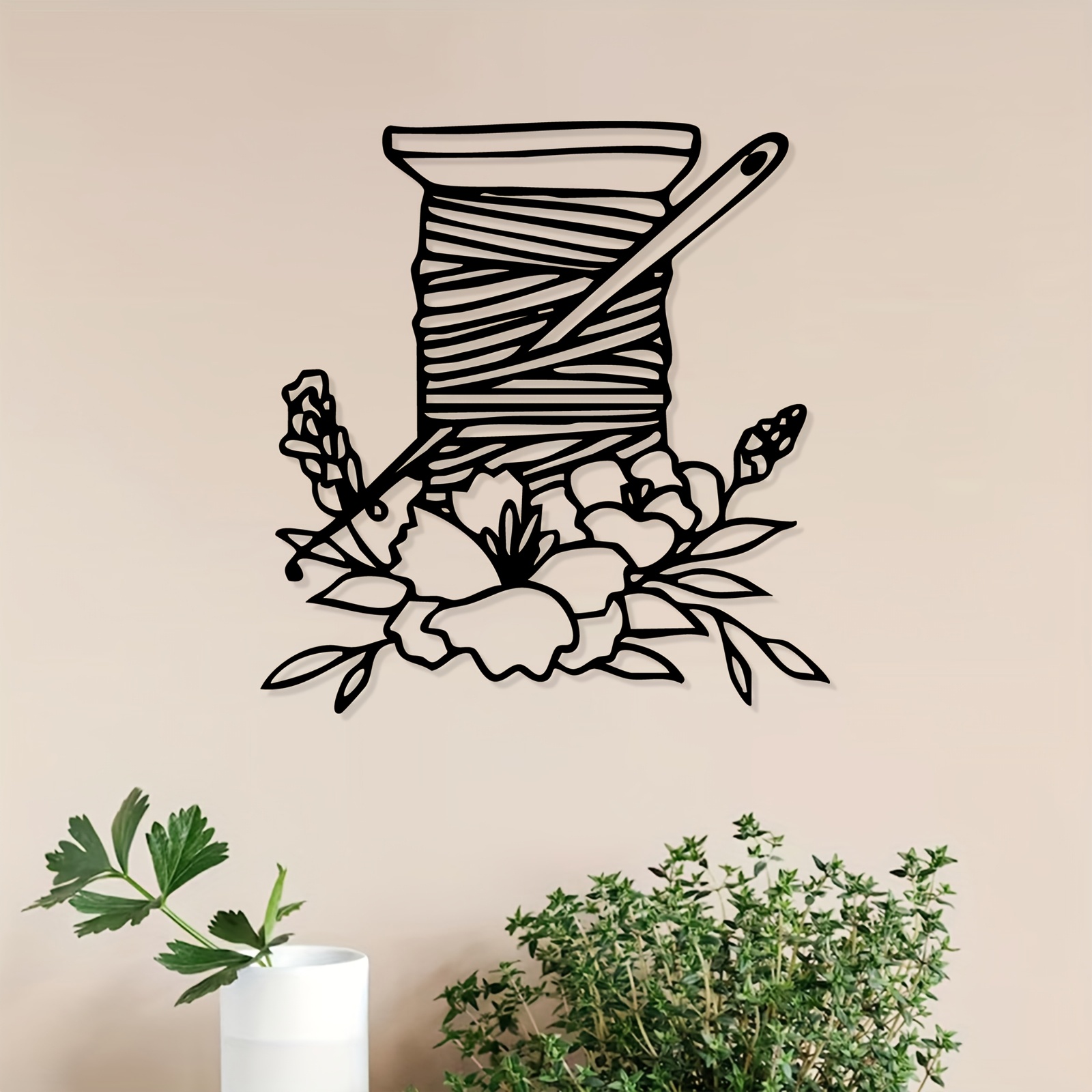 Thread Spool Floral Metal Wall - Art Craft Mother'S Day 评论和价格