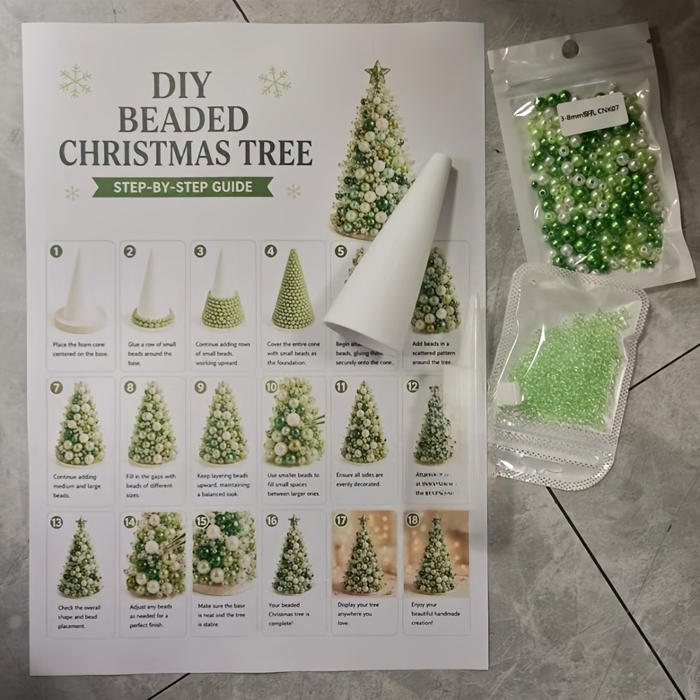 DIY Beaded Christmas Tree Kit, - Art Craft Kids 评论和价格