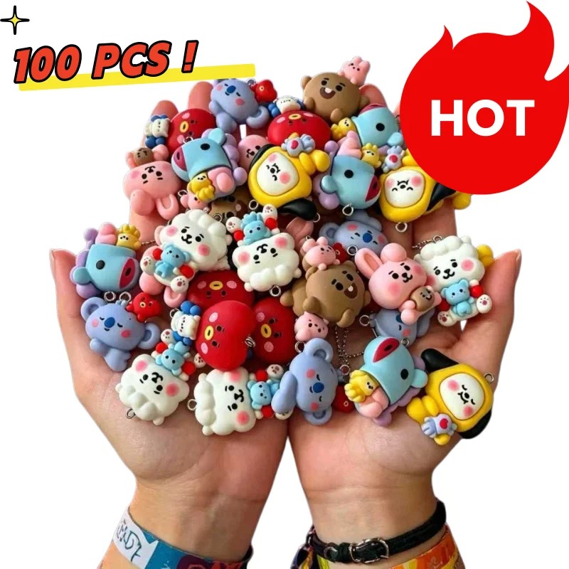 7pcs BT21 Resin Cartoon Charm  - Art Craft Materials 评论和价格