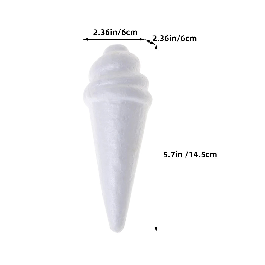 8Pcs Unfinished Ice Cream Foam - Art Craft Kids 评论和价格
