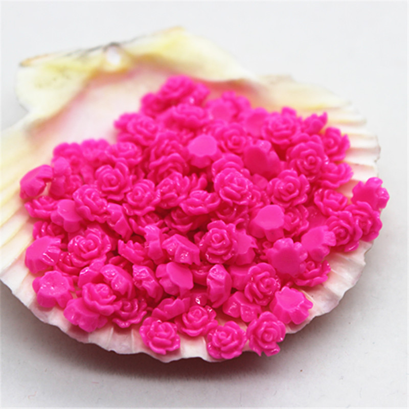 100pcs 6mm Resin Mini Rose Flo - Art Craft Rose 评论和价格