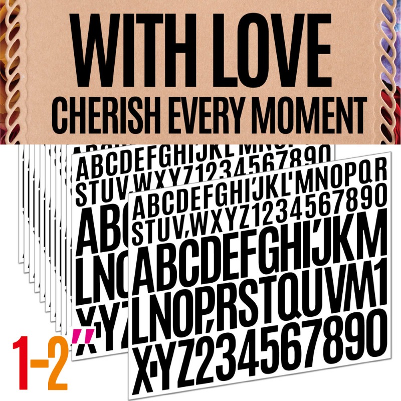 1+2 Inch Mixed Alphabet Number - Art Craft Letter A 评论和价格